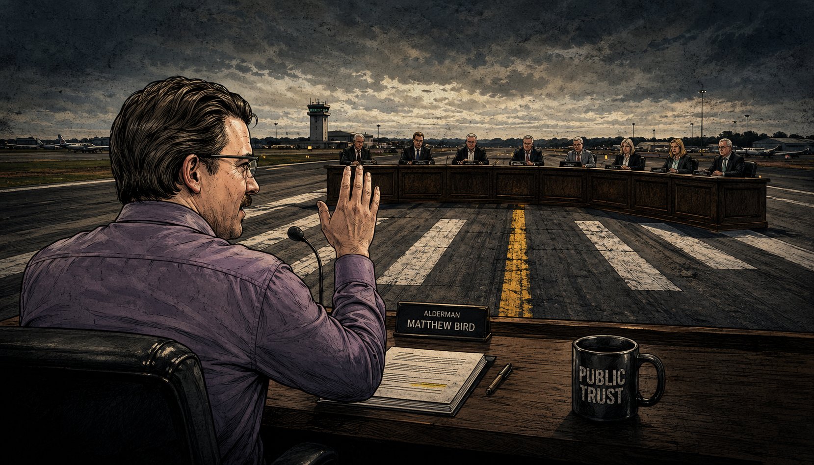 Bird Pushed Three Times to Protect the Airport Board. Now We Know Why.