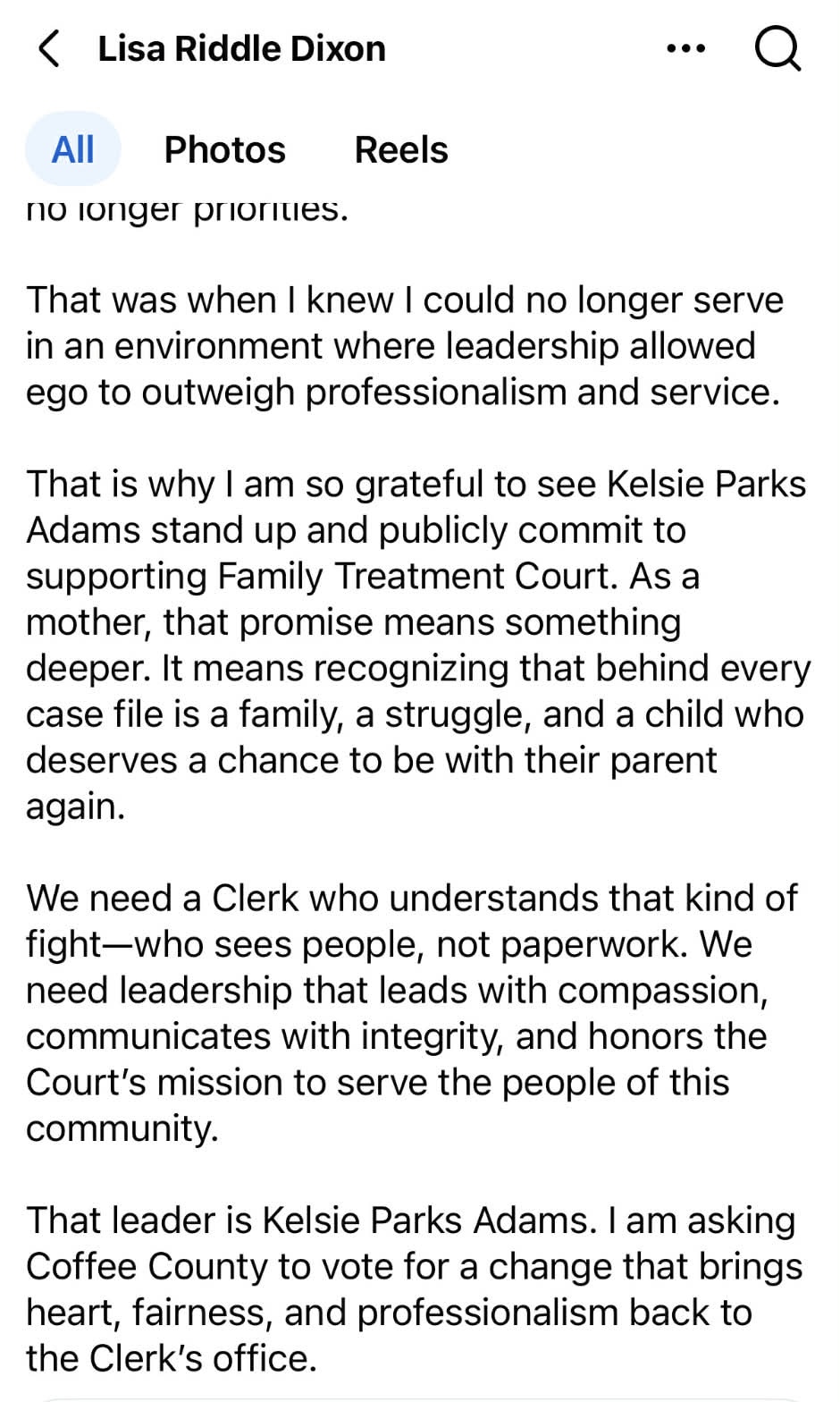 Lisa Riddle Dixon, I am one of 23.